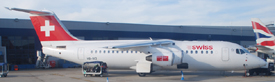 HB-IXO at EGLC 20110822 | BAe RJ100